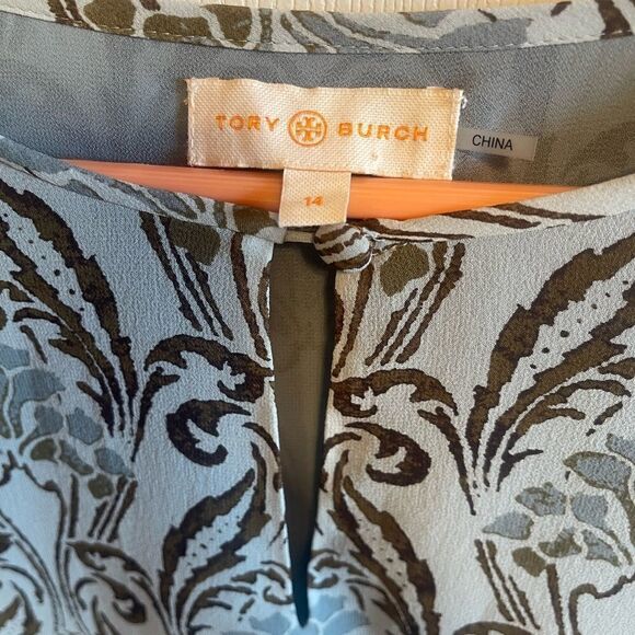 Tory Burch silk blouse sz 14 - Picture 7 of 9